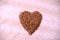 Heart shape of buckwheat cereals