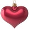 Heart shape Christmas ball New Year`s Eve love bauble red