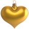 Heart shape Christmas ball New Years Eve love bauble yellow