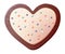 Heart shape cookie. Sweet valentine Cookies pastry