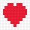 Heart Shape created from building toy bricks