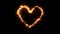 Heart shape of fire. Valentine`s Day.