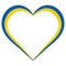 Heart shape flag Ukraine yellow blue heart love Ukraine patriotism