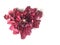 heart shape of flower sachet with dimond ring for valentine concept