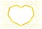 Heart shape golden frame isolated on white for copy space, luxury gold frame with shaped heart, cute border frame hearts shape