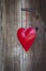 Heart shape hanging on door handle for valentine, christmas, wed