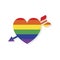 Heart shape lgbt Valentines day icon