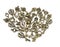 A heart shape made of Bronze ornamental keys