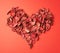 Heart shape made of medley potpourri