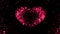 Heart Shape made of Pink Particles Beating. Beautiful looped 3d animation. HD 1080