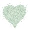 Heart shape made up of many cash banknotes paper money valentine's holiday. Love of money and wealth. Happy Valentine's