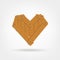 Heart shape made from wooden boards for your