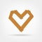 Heart shape made from wooden boards for your