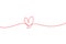 Heart shape mono line. Continuous line icon.