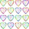 Heart Shape Multicolor Frame Pendant Abstract Symbol Icon Set