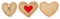 Heart Shape Patch Object with Stitches Seam, Sackcloth Decorative Fabric, Valentines Day Burlap