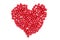 Heart shape from redcurrant. Love theme concept for Valentine's background and love theme