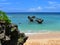 Heart shape rocks at the beach of Kouri Island, Okinawa