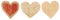 Heart Shape Sackcloth Patch, Valentine Day Burlap Object