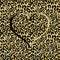 Heart shape on the sand color seamless fashion leopard wallpaper for t shirt and bag design, textile print