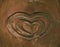 Heart shape in sandstone