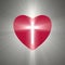 Heart shape with a shining cross inside