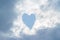 Heart shape in the sky for romantic wallpaper