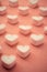 Heart shape strawberry marshmallows