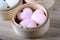 Heart shape streamed Chinese buns, Dim Sum for valentine days