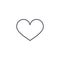Heart shape thin line icon. Linear vector symbol