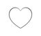 Heart shape thin line icon logo. Linear vector symbol on white background