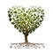 heart shape tree with colorful leafy branches