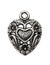 Heart shape vintage metal pendant