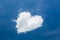 Heart shape white cloud