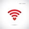 Heart shape and wifi sign. Happy valentine\'s day background.