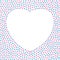 Heart shaped background of blue and pink dots