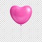 Heart shaped balloon transparent