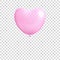 Heart shaped balloon transparent isolated