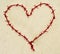 Heart-shaped barbed wire