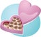 Heart-shaped box of chocolates