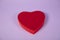 Heart-shaped box, perfect for packing a gift, close up, top view