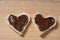 Heart shaped bread Valentines Day concept