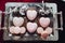 Heart-shaped Cake. Beautiful delicious heart shaped cakes, pink color. Sweets brilliant, sweet.