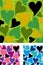 Heart shaped Camouflage pattern set