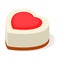 Heart shaped candy icon, isometric style