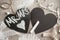 Heart shaped chalkboard tag