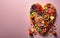 Heart-Shaped Charcuterie and Treats Platter for Valentine\\\'s day party