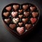 Heart-Shaped Chocolate Assortment in a Box