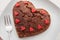 Heart Shaped Chocolate Brownie