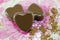 Heart shaped chocolate candies